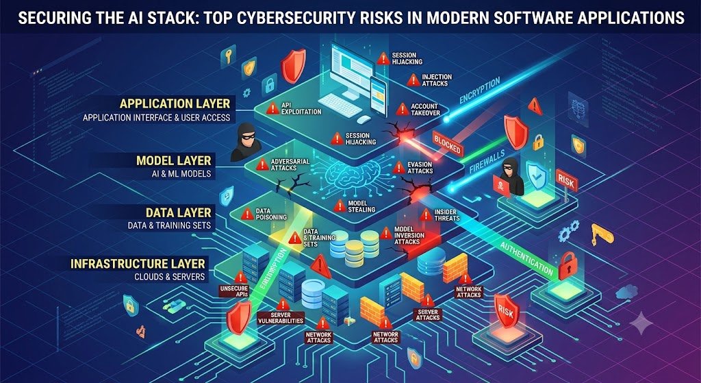 Securing the AI Stack: Top Cybersecurity Risks in Modern Software Applications