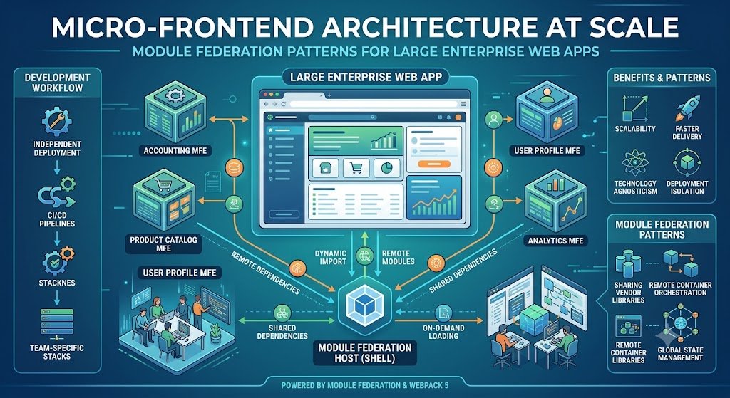 Micro-Frontend Architecture at Scale: Module Federation Patterns for Large Enterprise Web Apps