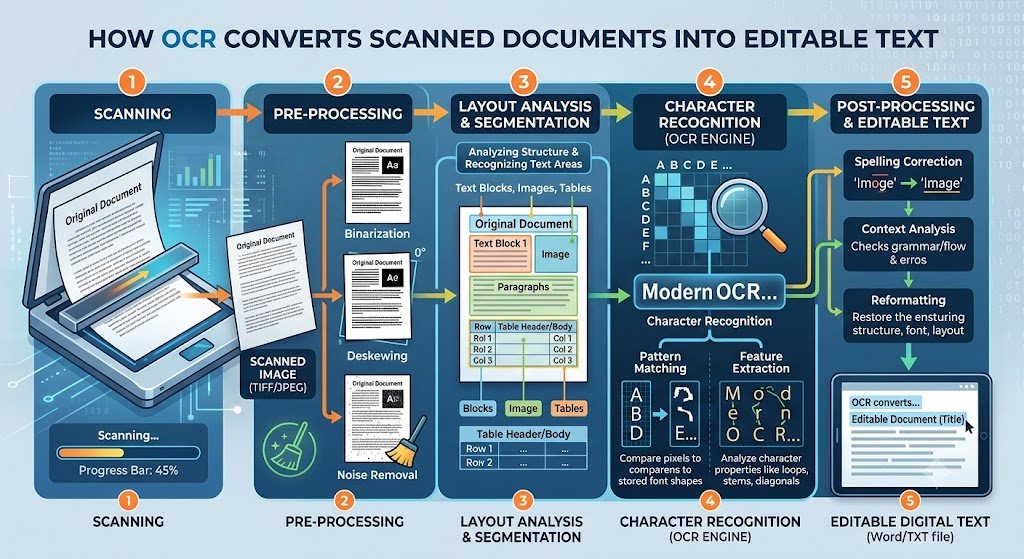 How OCR Converts Scanned Documents Into Editable Text