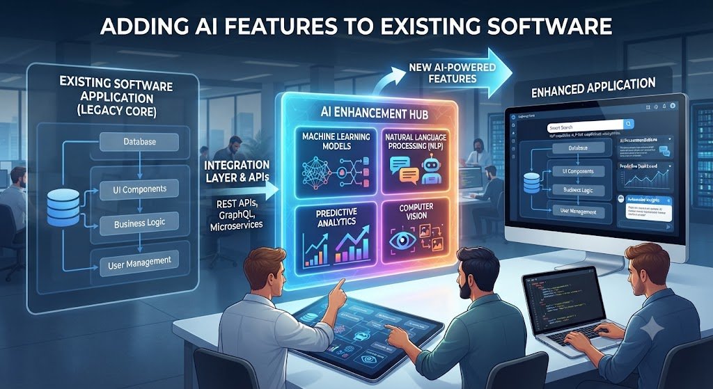 How to Add AI Features to Existing Software Applications