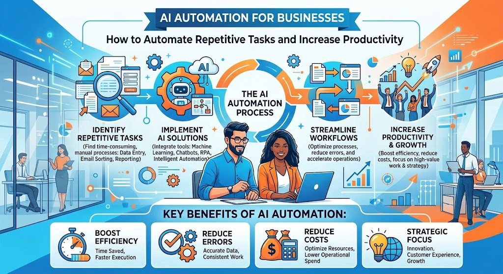 AI Automation for Businesses: How to Automate Repetitive Tasks and Increase Productivity