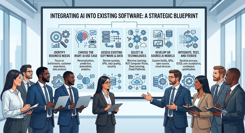 How Businesses Can Integrate AI Into Existing Software