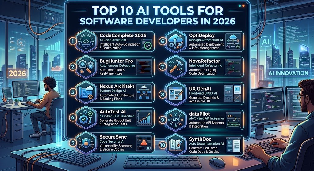 Top 10 AI Tools for Software Developers in 2026