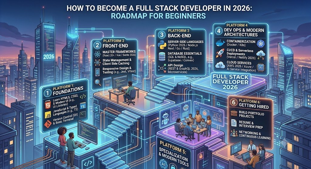 How to Become a Full Stack Developer in 2026: Roadmap for Beginners