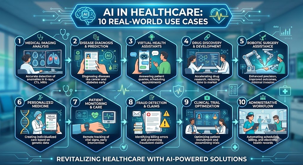 AI in Healthcare: 10 Real-World Use Cases