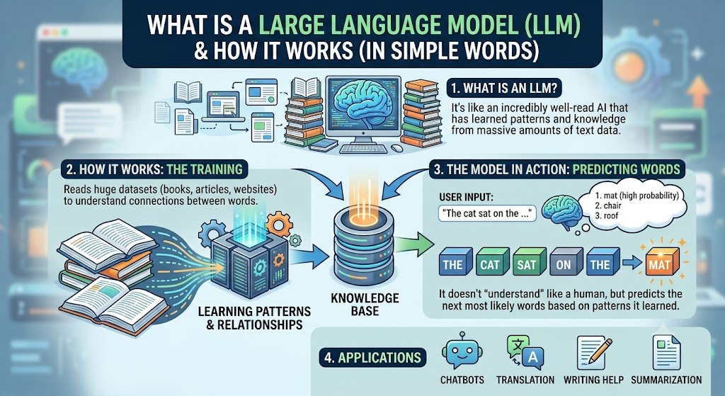 What Is a Large Language Model (LLM)? How It Works in Simple Words