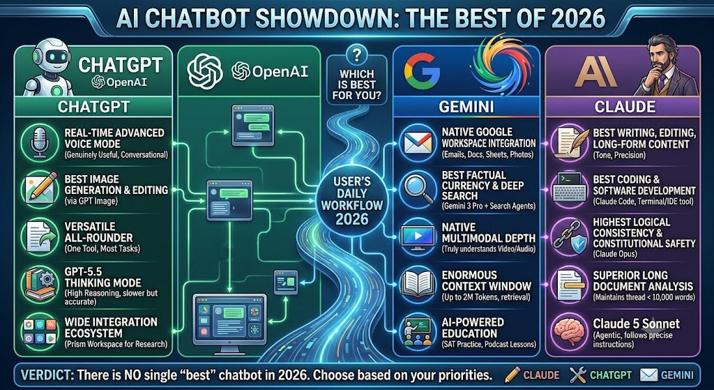 ChatGPT vs Gemini vs Claude: Which AI Chatbot Is Best in 2026?