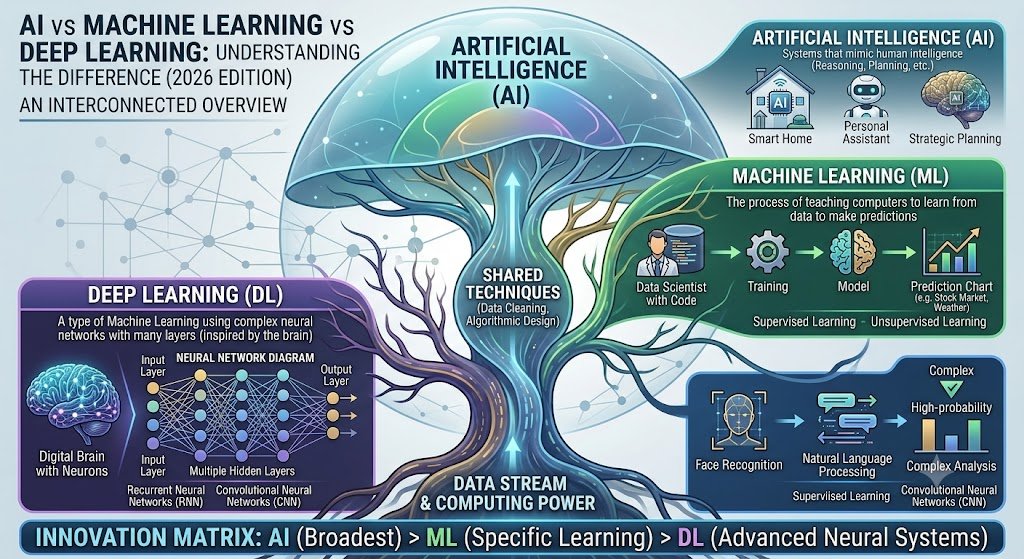 AI vs Machine Learning vs Deep Learning: What’s the Difference?