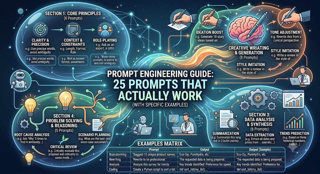 Prompt Engineering Guide: 25 Prompts That Actually Work (With Examples)