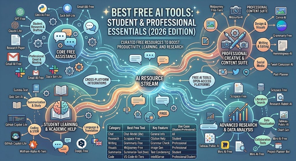 Best Free AI Tools for Students and Professionals in 2026