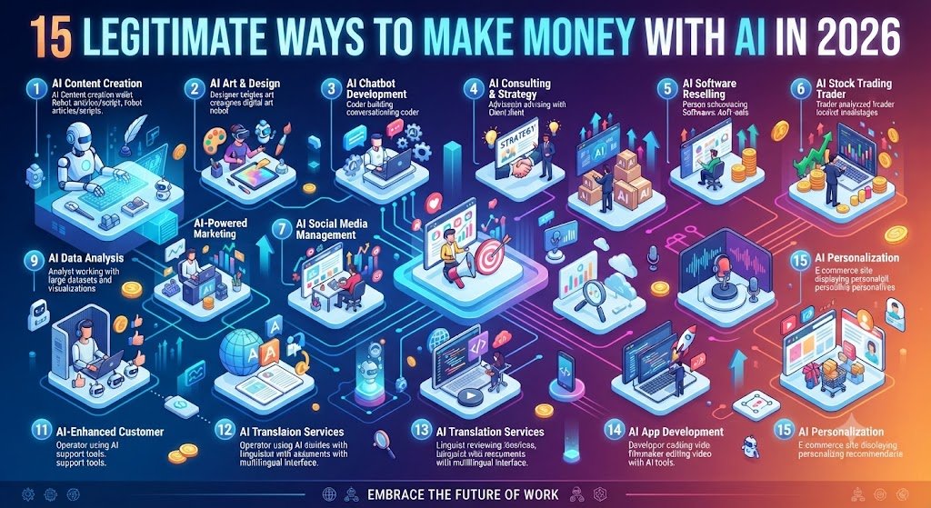 How to Make Money With AI: 15 Legit Ways in 2026