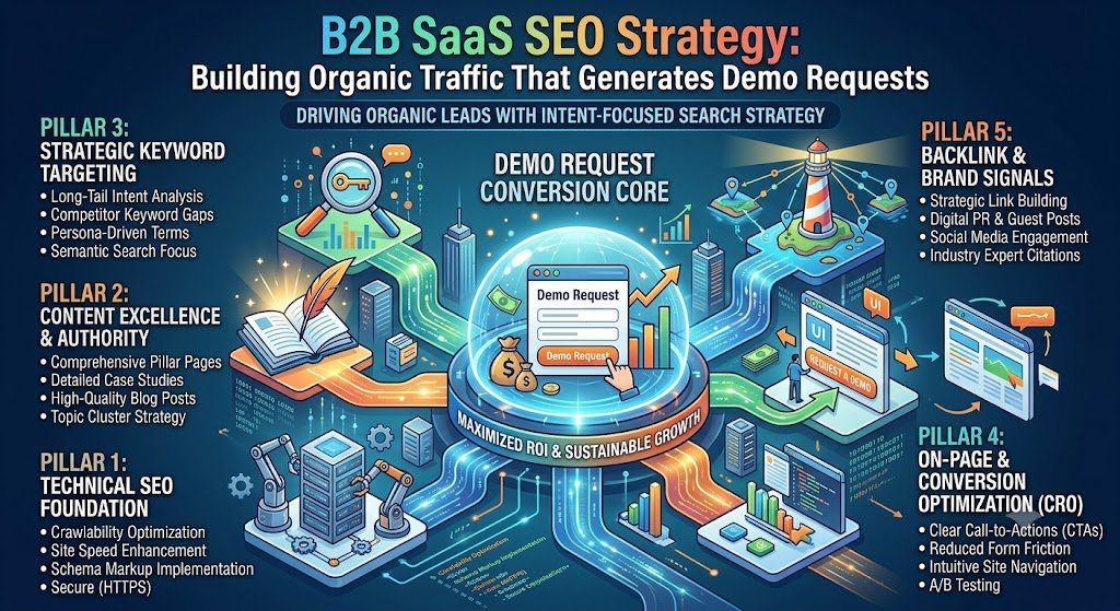 B2B SaaS SEO Strategy: Building Organic Traffic That Generates Demo Requests