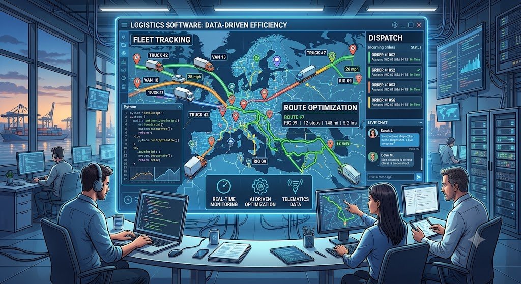 Logistics Software Development: Fleet Tracking, Dispatch and Route Optimization
