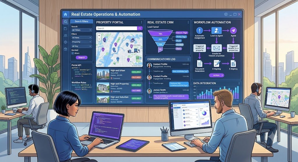 Real Estate Software Development: Property Portals, CRM and Workflow Automation