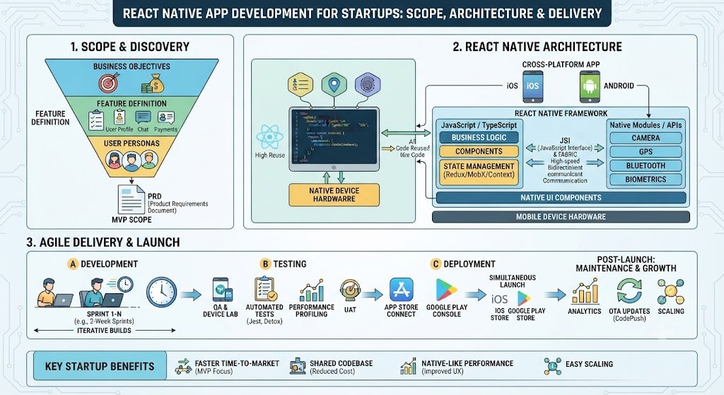 React Native App Development for Startups: Scope, Architecture and Delivery