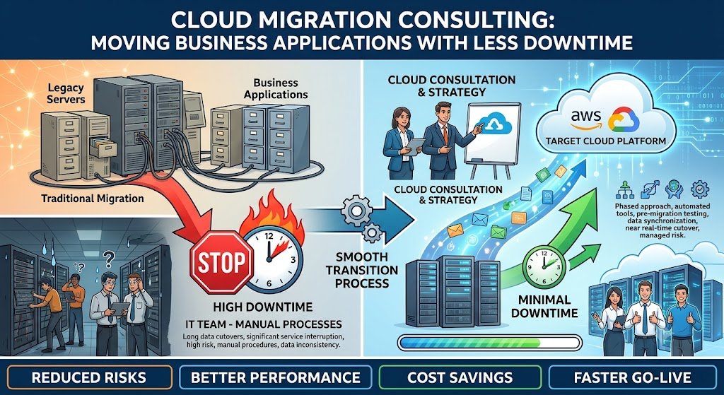 Cloud Migration Consulting: Moving Business Applications With Less Downtime