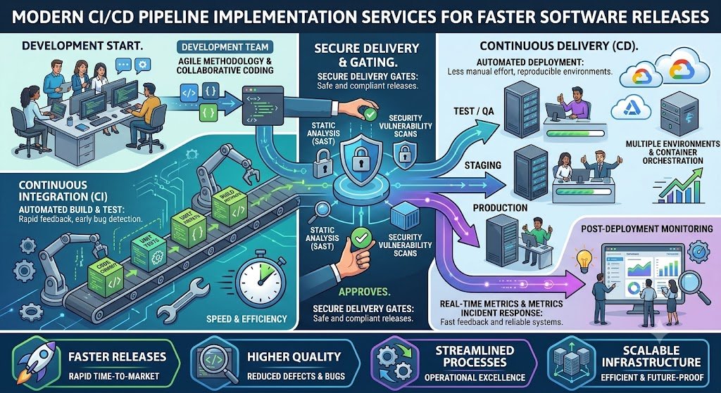 CI/CD Pipeline Implementation Services for Faster Software Releases