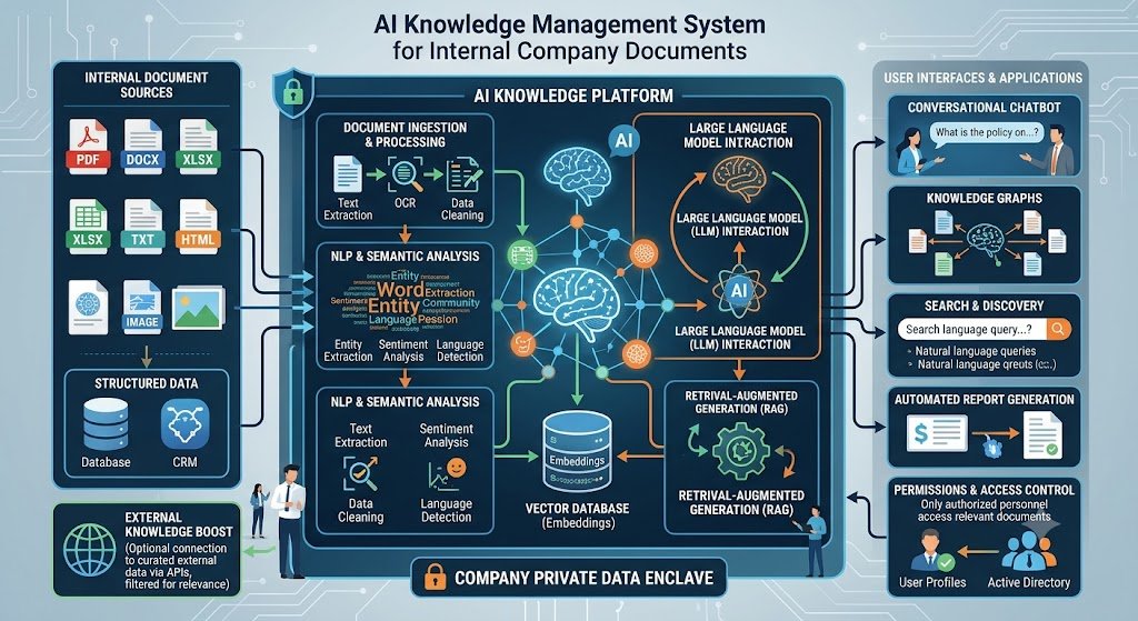 AI Knowledge Management Systems for Internal Company Documents